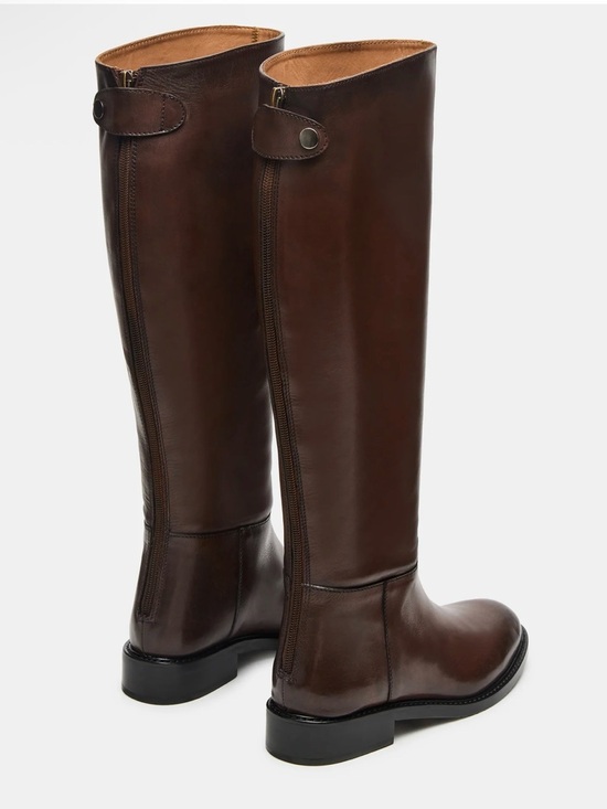 Steve Madden Shoes - Steve Madden Beren Tall Leather Riding Boots - Dark Brown